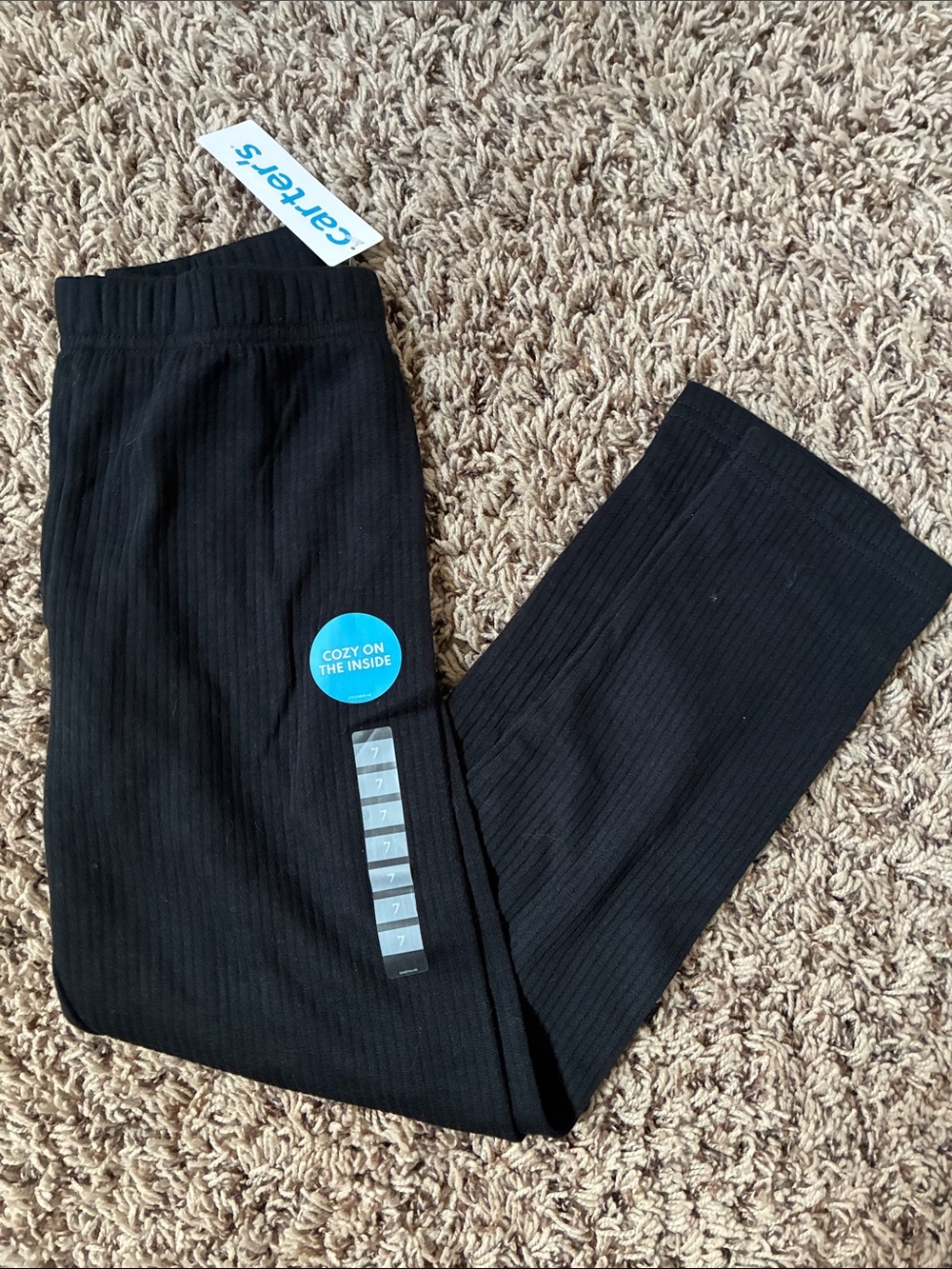 Carter's Black Ribbed Stretch Pants